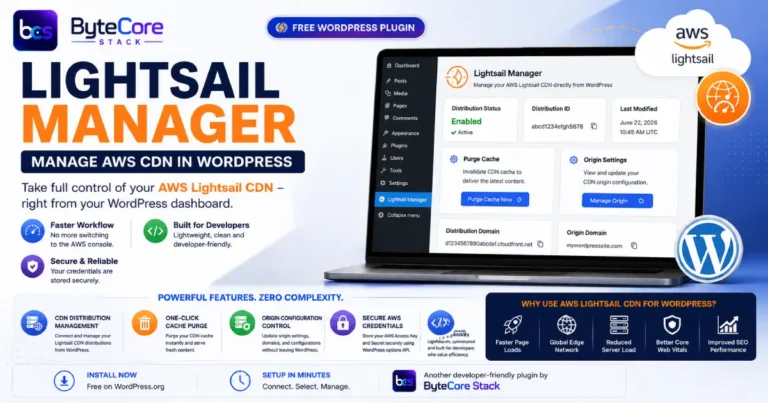 Lightsail Manager: Manage AWS CDN in WordPress